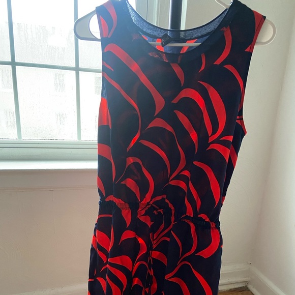 Red and dark blue dress - Picture 2 of 6